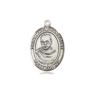 Pewter Saint Maximilian Kolbe Medal Engraved Catholic Saint Jewelry