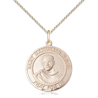 14kt Gold Filled Saint Maximilian Kolbe Medal Religious Jewelry Engraved Catholic Saint Jewelry