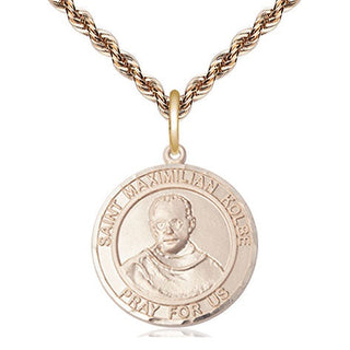 14kt Gold Filled Saint Maximilian Kolbe Medal Religious Jewelry Engraved Catholic Saint Jewelry