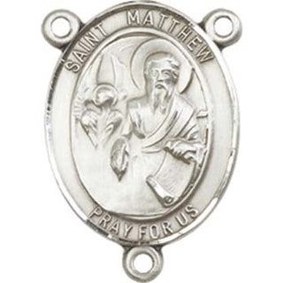 Sterling Silver Saint Matthew the Apostle Rosary Center