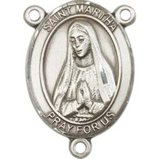 Sterling Silver Saint Martha Rosary Center