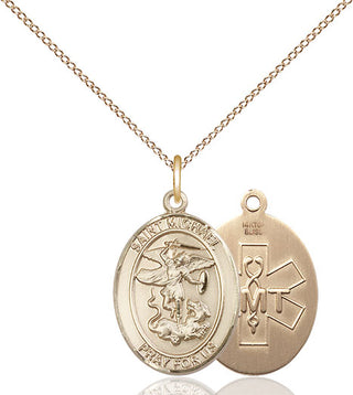 14kt Gold Filled Saint Michael EMT Medal Religious Jewelry