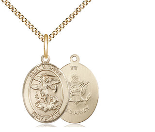 14kt Gold Filled Saint Michael Army Medal Religious Jewelry