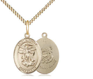 14kt Gold Filled Saint Michael Coast Guard Medal Religious Jewelry