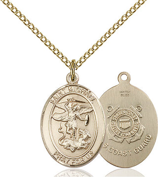 14kt Gold Filled Saint Michael Coast Guard Medal Religious Jewelry
