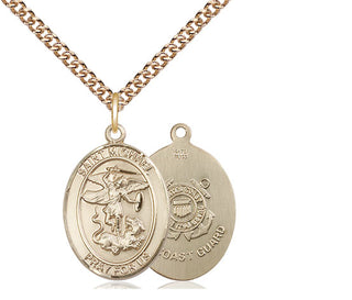 14kt Gold Filled Saint Michael Coast Guard Medal Religious Jewelry