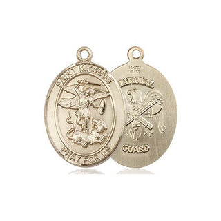 14kt Gold Filled Saint Michael National Guard Medal