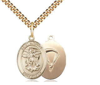 14kt Gold Filled Saint Michael Paratrooper Medal Religious Jewelry