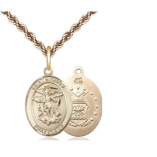 14kt Gold Saint Michael Air Force Medal