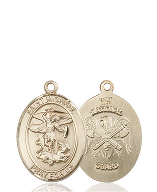 14kt Gold Saint Michael National Guard Medal
