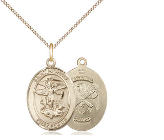 14kt Gold Saint Michael National Guard Medal