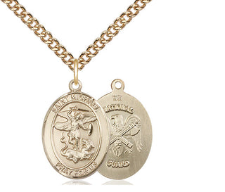 14kt Gold Saint Michael National Guard Medal