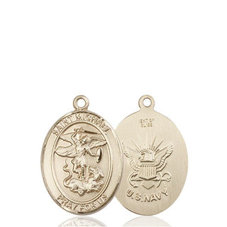 14kt Gold Saint Michael Navy Medal