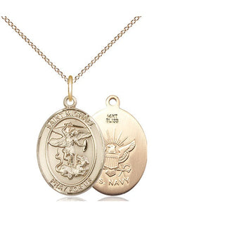 14kt Gold Saint Michael Navy Medal