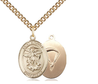 14kt Gold Saint Michael Paratrooper Medal
