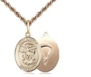 14kt Gold Saint Michael Paratrooper Medal