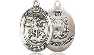 Pewter Saint Michael Coast Guard Medal