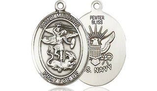 Pewter Saint Michael Navy Medal