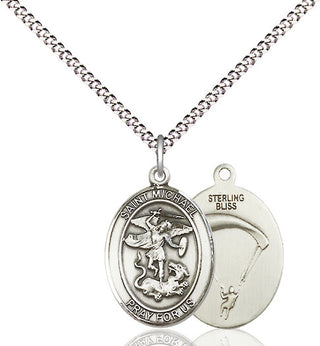 Pewter Saint Michael Paratrooper Medal Religious Jewelry