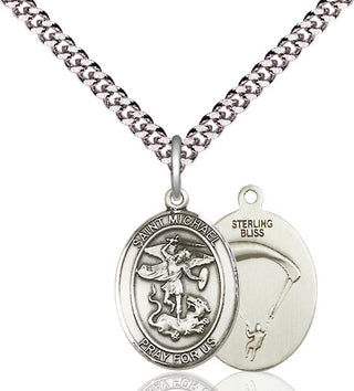 Pewter Saint Michael Paratrooper Medal Religious Jewelry