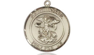 14kt Gold Saint Michael the Archangel Medal | Engravable