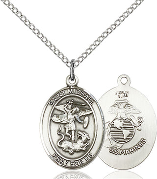 Sterling Silver St. Michael Marines Pendant - SALE