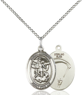 Sterling Silver Saint Michael Paratrooper Medal Religious Jewelry