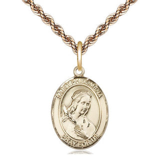 14kt Gold Filled Saint Philomena Medal Religious Jewelry Engraved Catholic Saint Jewelry