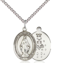 Pewter Miraculous Medal Religious Jewelry
