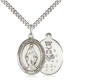 Pewter Miraculous Medal Religious Jewelry