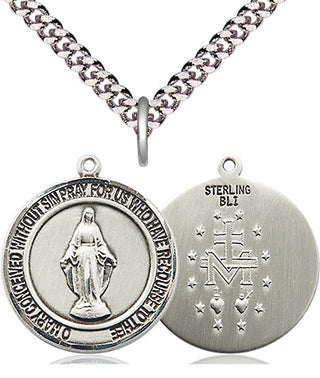 Pewter Miraculous Medal Religious Jewelry