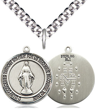 Pewter Miraculous Medal Religious Jewelry