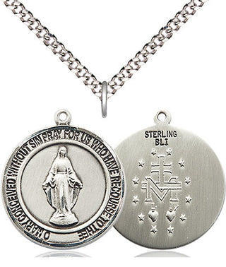 Pewter Miraculous Medal Religious Jewelry