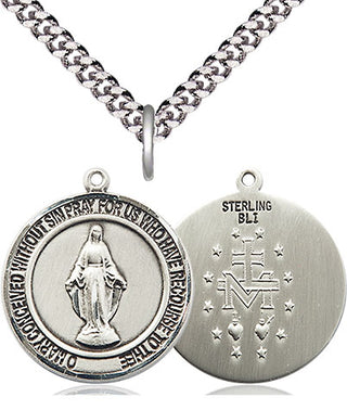 Pewter Miraculous Medal Religious Jewelry