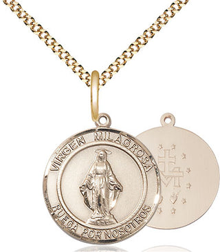 14kt Gold Filled Virgen Milagrosa Medal Religious Jewelry