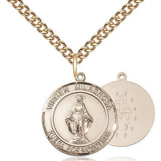 14kt Gold Virgen Milagrosa Medal