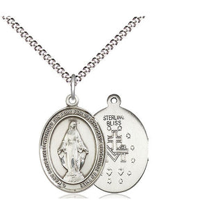 Sterling Silver Miraculous Medal Religious Jewelry