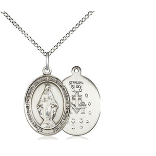 Sterling Silver Miraculous Medal Religious Jewelry