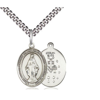 Sterling Silver Miraculous Medal Religious Jewelry