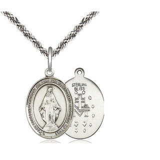 Sterling Silver Miraculous Medal Religious Jewelry