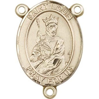 14kt Gold Filled Saint Louis Rosary Center Rosary Center Engraved Catholic Saint Jewelry