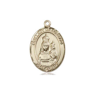 14kt Gold Filled Our Lady of Loretto Medal Engraved Catholic Saint Jewelry
