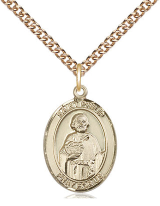 14kt Gold Filled Saint Philip the Apostle Medal Religious Jewelry Engraved Catholic Saint Jewelry