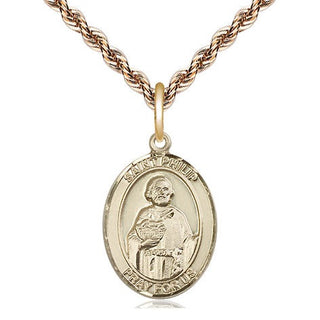 14kt Gold Saint Philip the Apostle Medal Engraved Catholic Saint Jewelry