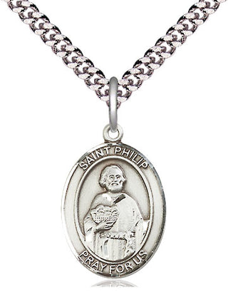 Pewter Saint Philip the Apostle Medal Religious Jewelry Engraved Catholic Saint Jewelry