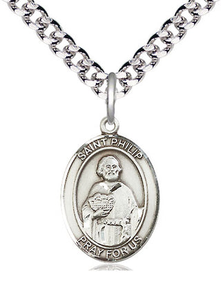 Pewter Saint Philip the Apostle Medal Religious Jewelry Engraved Catholic Saint Jewelry