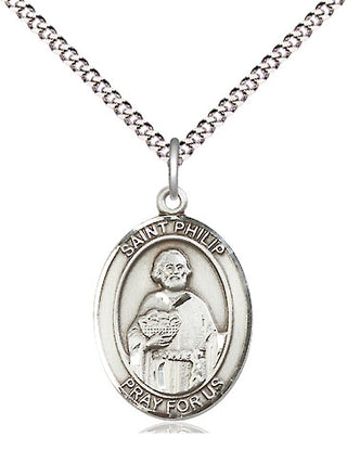 Sterling Silver Saint Philip the Apostle Medal Religious Jewelry Engraved Catholic Saint Jewelry