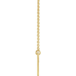 14K Yellow Geometric Pierced Cross 18" Necklace
