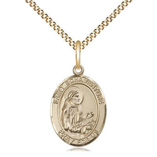 14kt Gold Filled Saint Bonaventure Medal Religious Jewelry Engraved Catholic Saint Jewelry