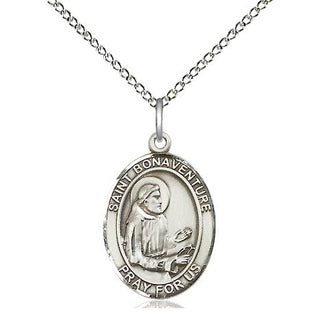 Sterling Silver Saint Bonaventure Medal Religious Jewelry Engraved Catholic Saint Jewelry